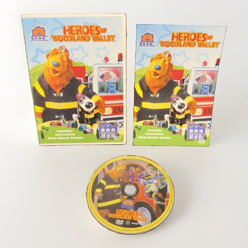 Bear In The Big Blue House - Heroes Of Woodland Valley DVD 2003 w INSERT TV RARE
